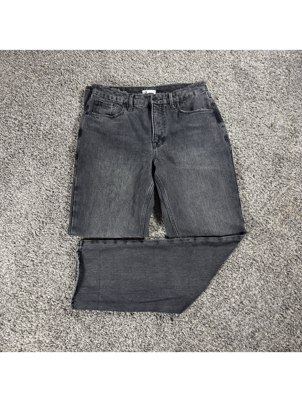Good‎ American Black Straight Leg Jeans  Women’s Size 8/29Gray Wash High Rise